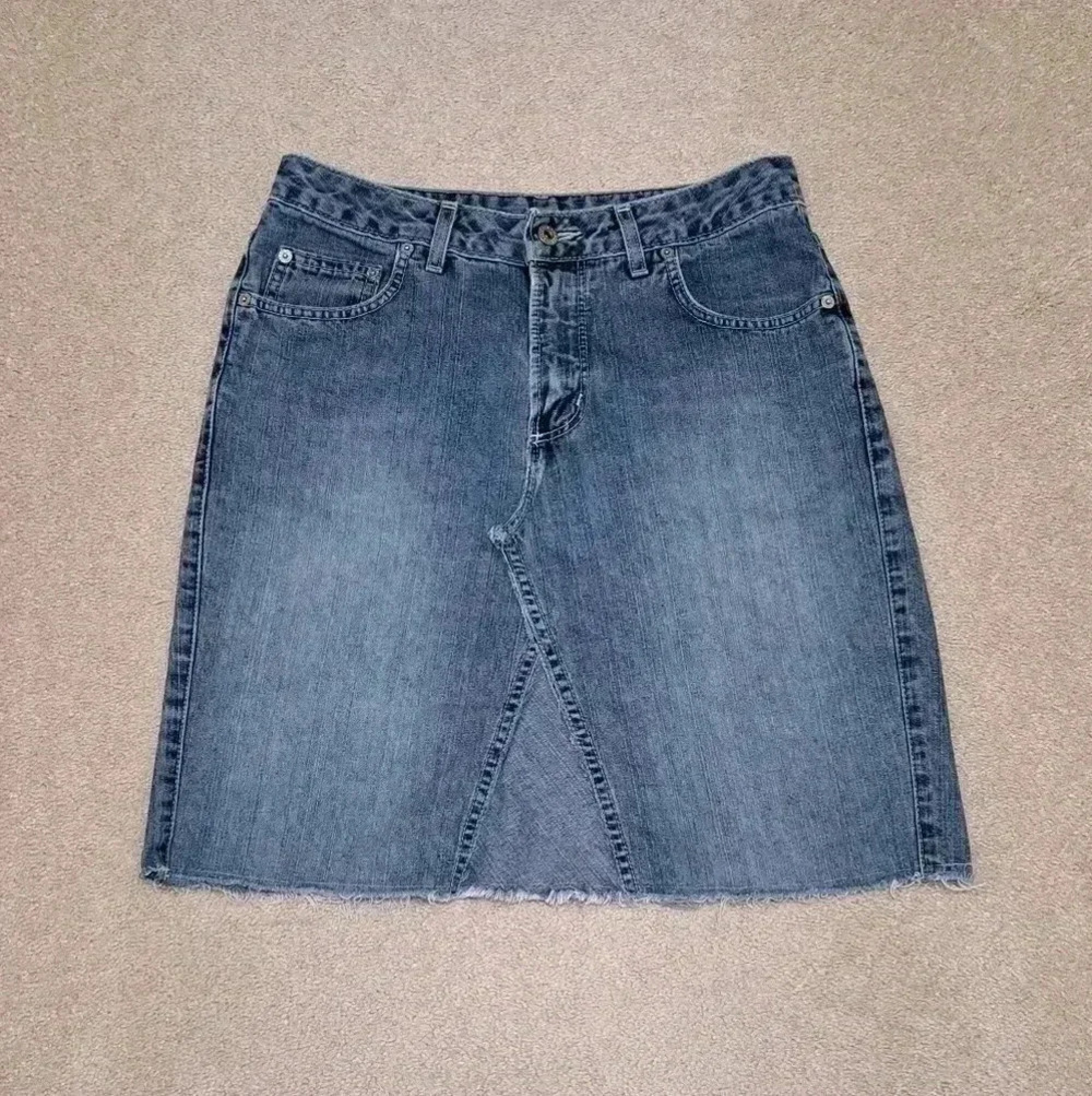 Manager Jeans Skirt 90s Vintage Blue Denim Womens Size 8 Classic